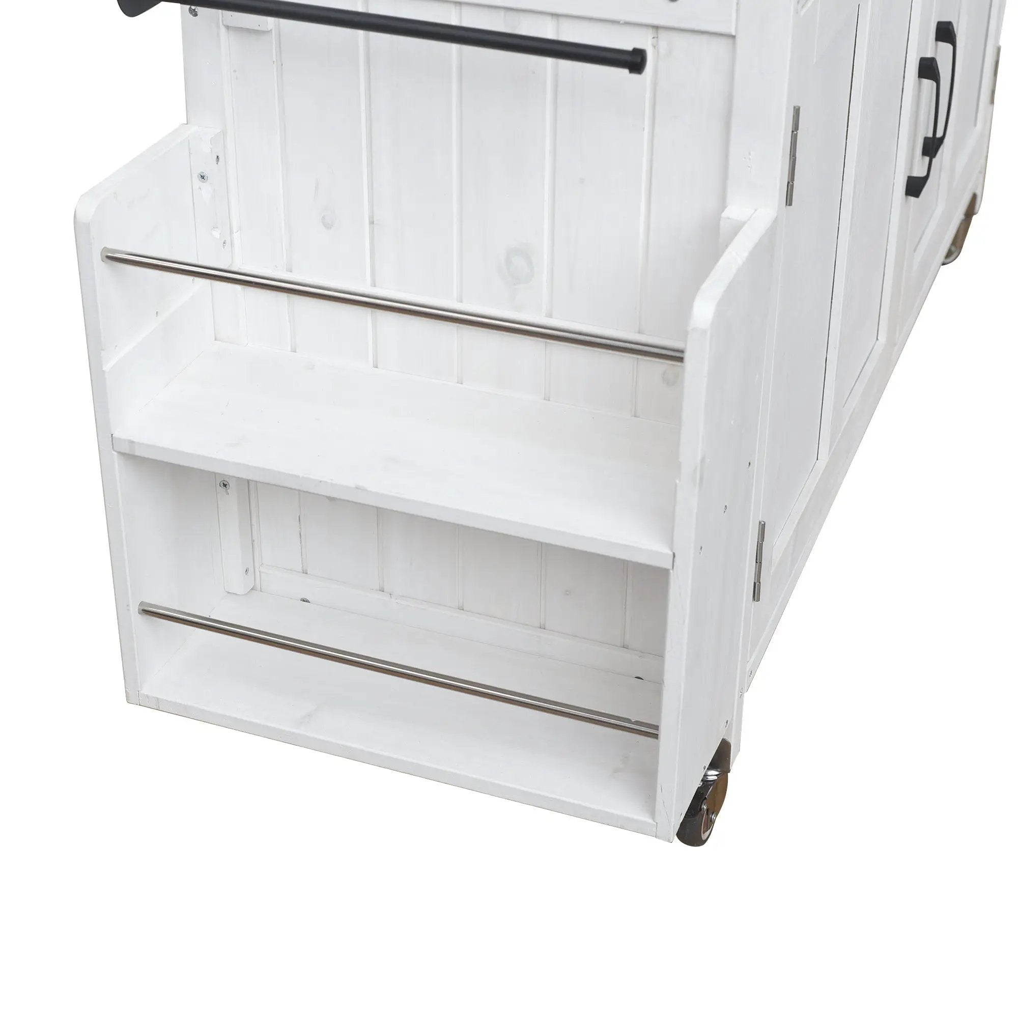 Foldable Outdoor Kitchen Island Patio Cart with Storage by HouseOfZazla