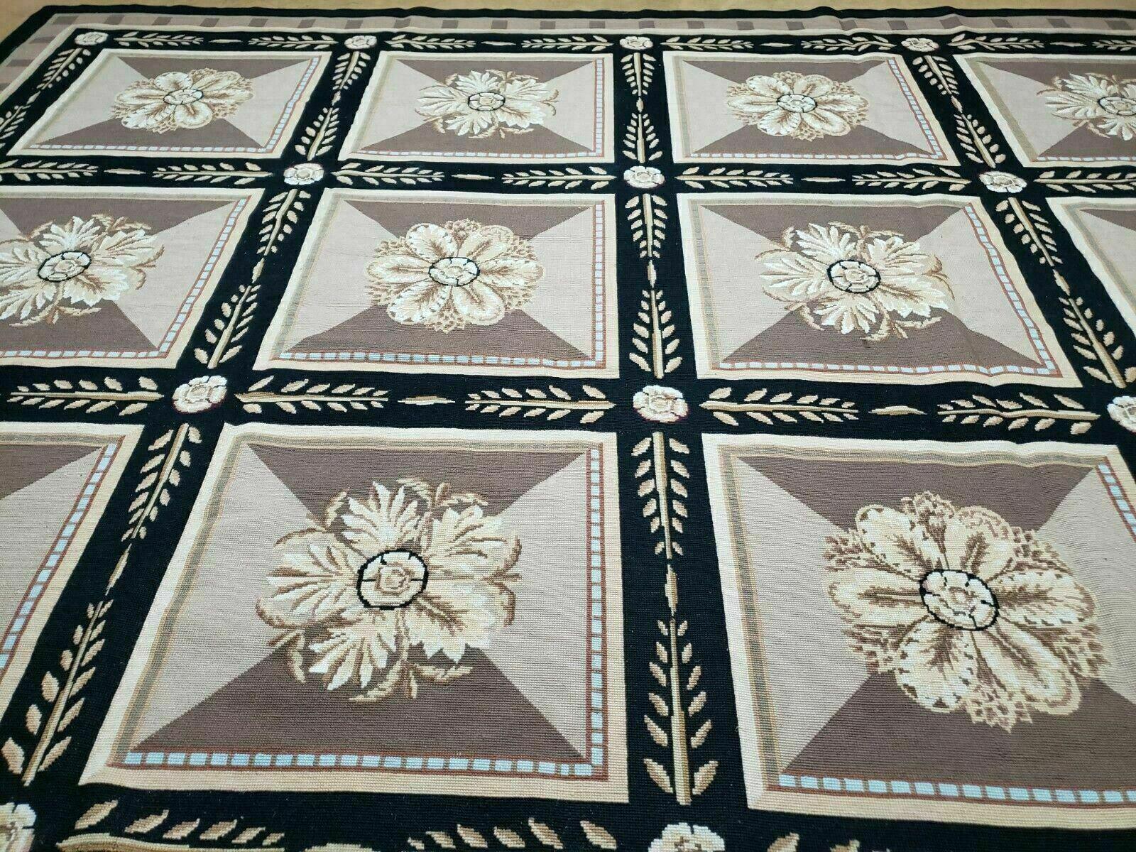 9' X 12' Handmade English Aubusson Savonnerie Design Needlepoint Wool Rug Nice by Jewel Rugs