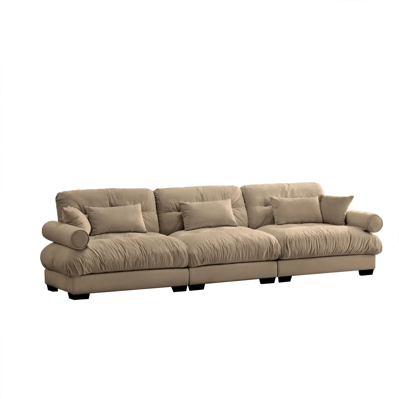 Modern Oversize Sofa With Cloud Like Comfort, Featuring Waist And Throw Pillows by HouseOfZazla