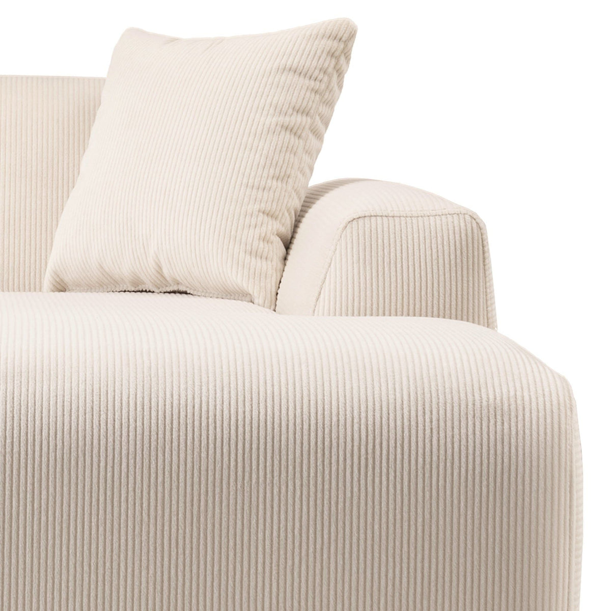 High-Quality Microfiber Sectional Sofa with Deep Seating - Beige or Dark Green, photo 9 of 24