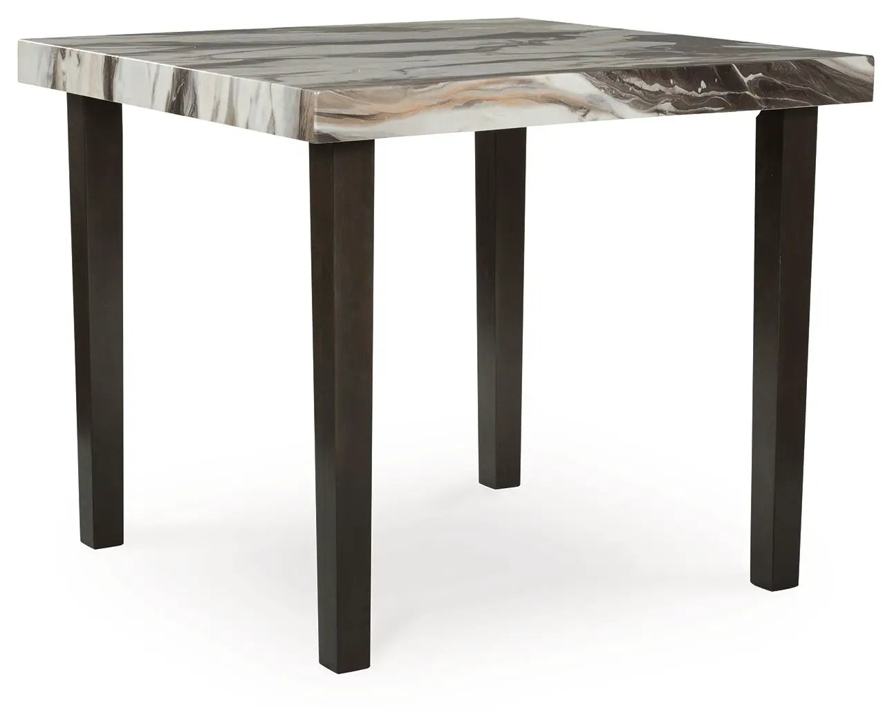 Jeshina - Square Dining Room Counter Table - Dark Brown / Beige by Unique Piece Furniture