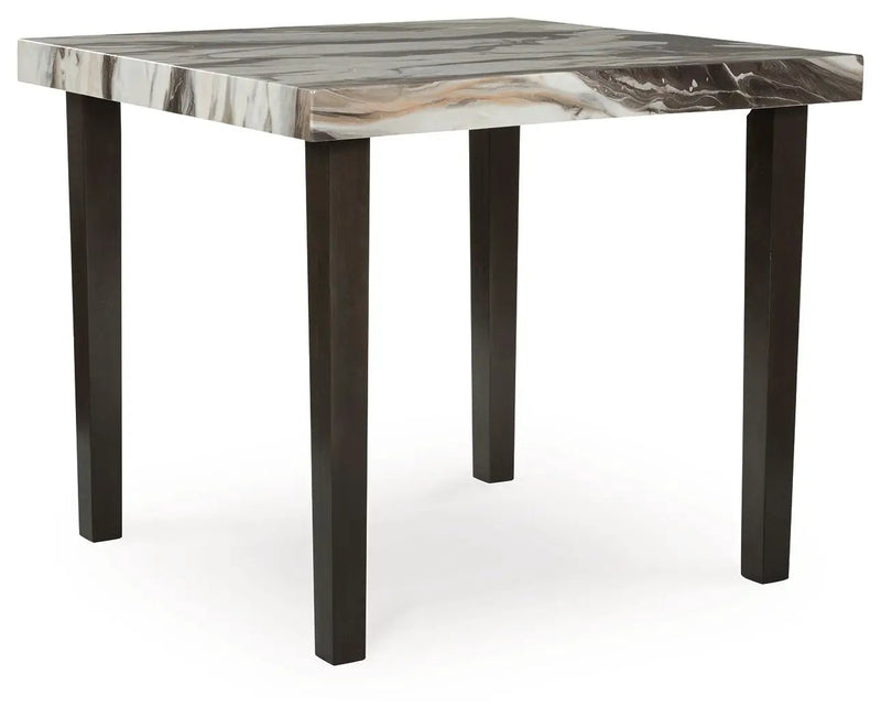 Jeshina - Square Dining Room Counter Table - Dark Brown / Beige by Unique Piece Furniture