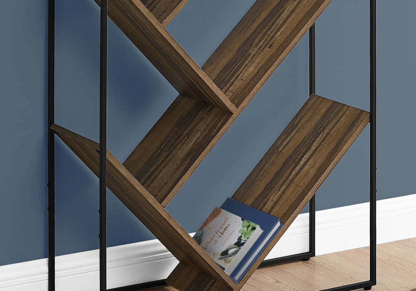 3-Tier Contemporary Bookshelf with Reclaimed Wood Finish by HouseOfZazla