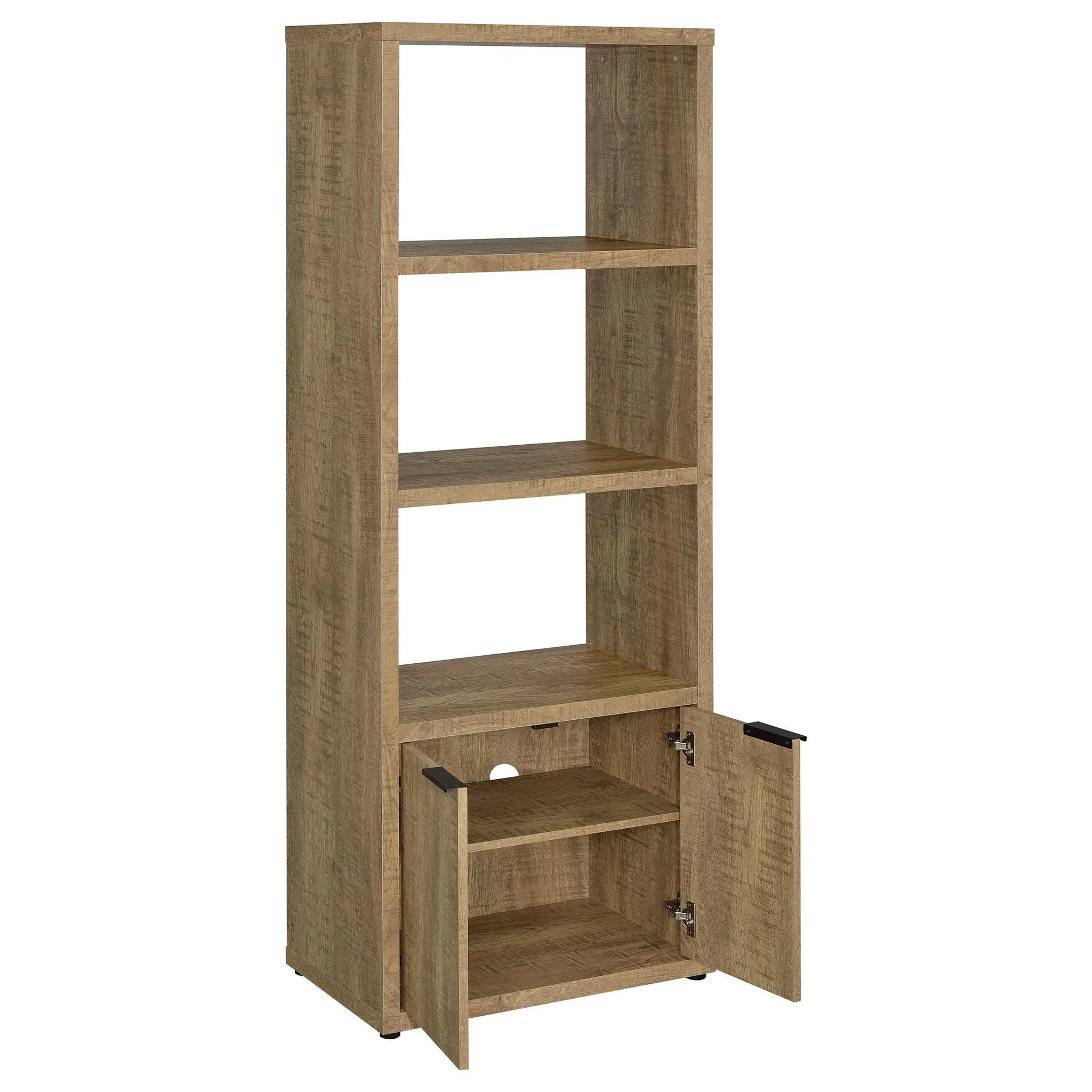 Tabby 3-shelf Engineered Wood Media Tower Mango by Unique Piece Furniture