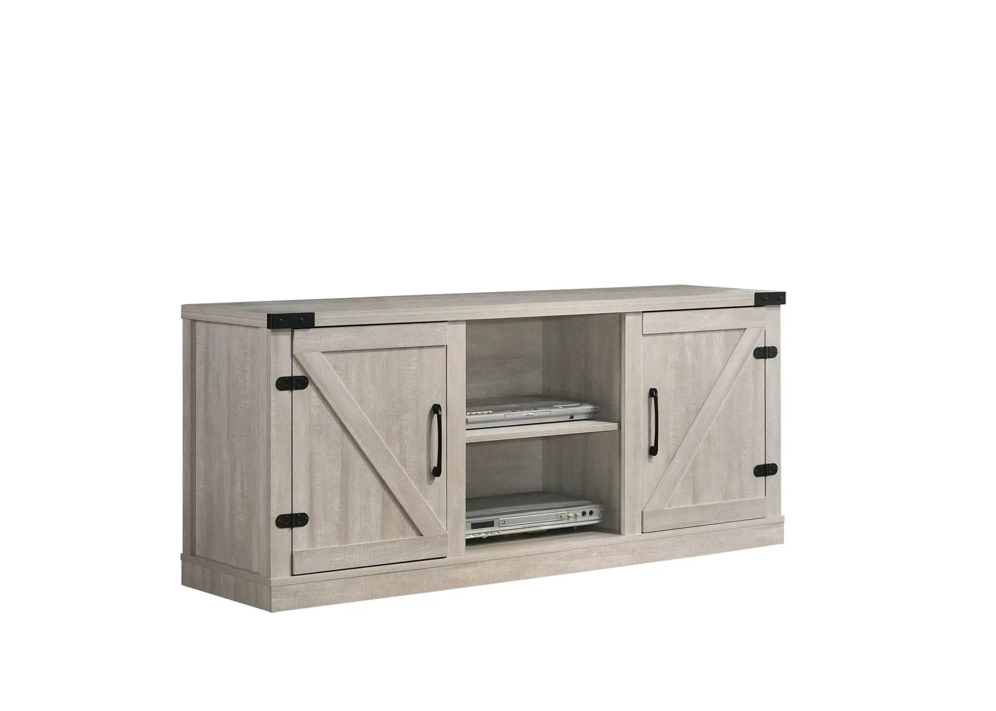 Salma - 58" Wide TV Stand With 2 Open Shelves And 2 Cabinets by HouseOfZazla