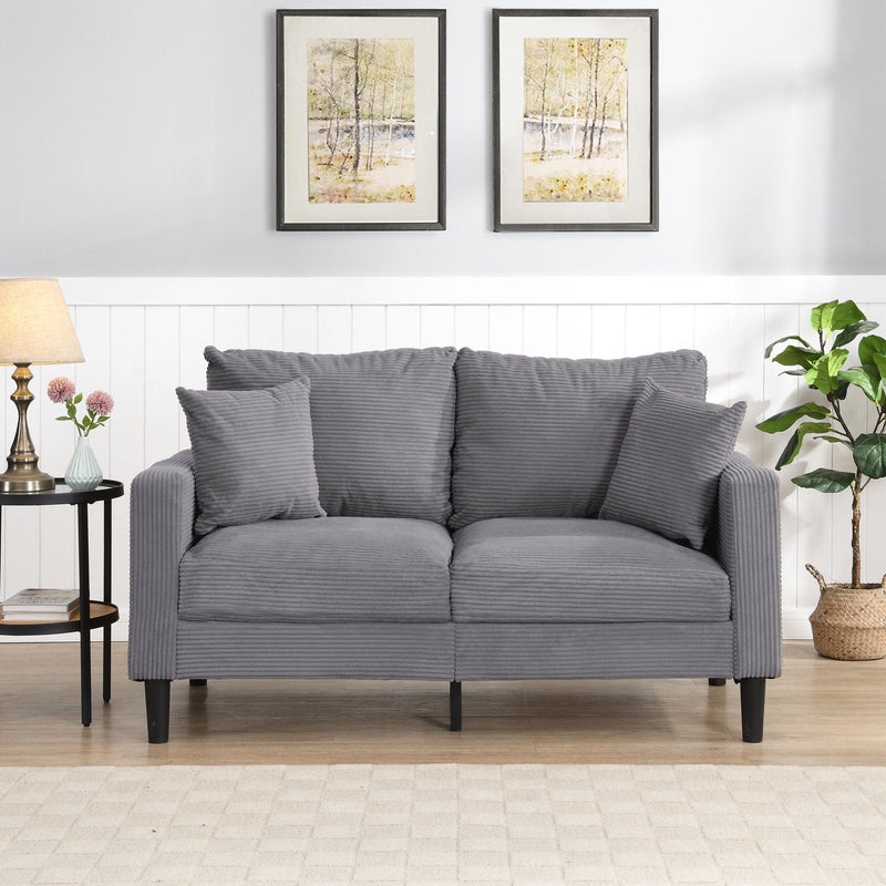 High Resilience Loveseat Sofa With Wooden Frame by HouseOfZazla