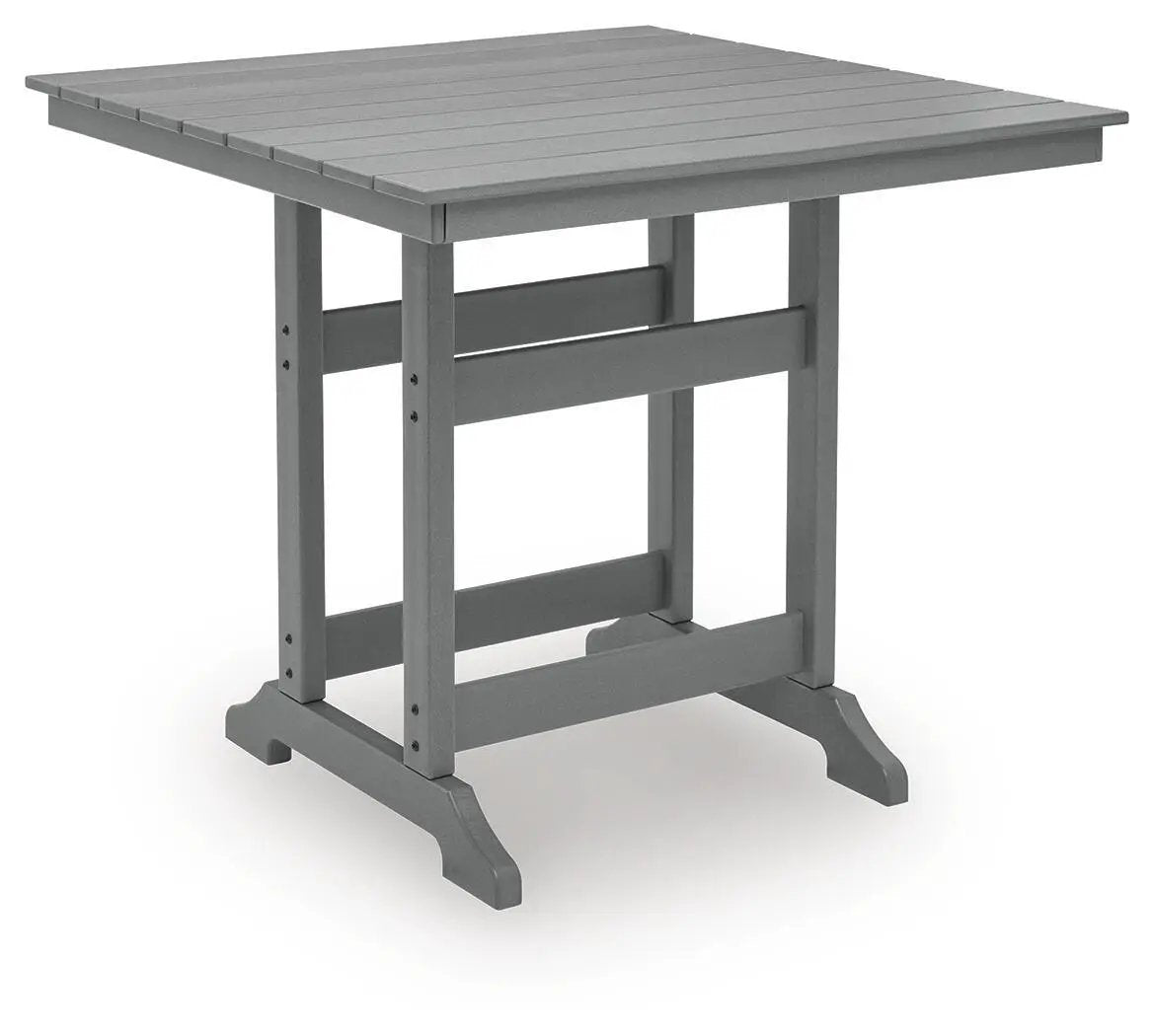 Sanctuary Beach - Square Counter Table With Umbrella Option - Dark Gray by Unique Piece Furniture