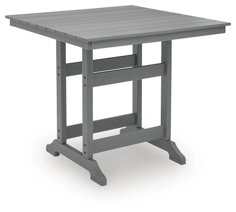Sanctuary Beach - Square Counter Table With Umbrella Option - Dark Gray by Unique Piece Furniture