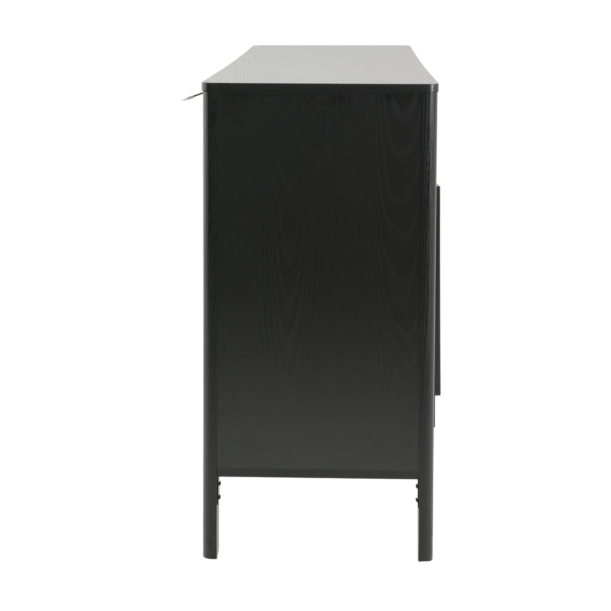 Black Sideboard with Storage - Modern MDF Credenza - Black, photo 8 of 10
