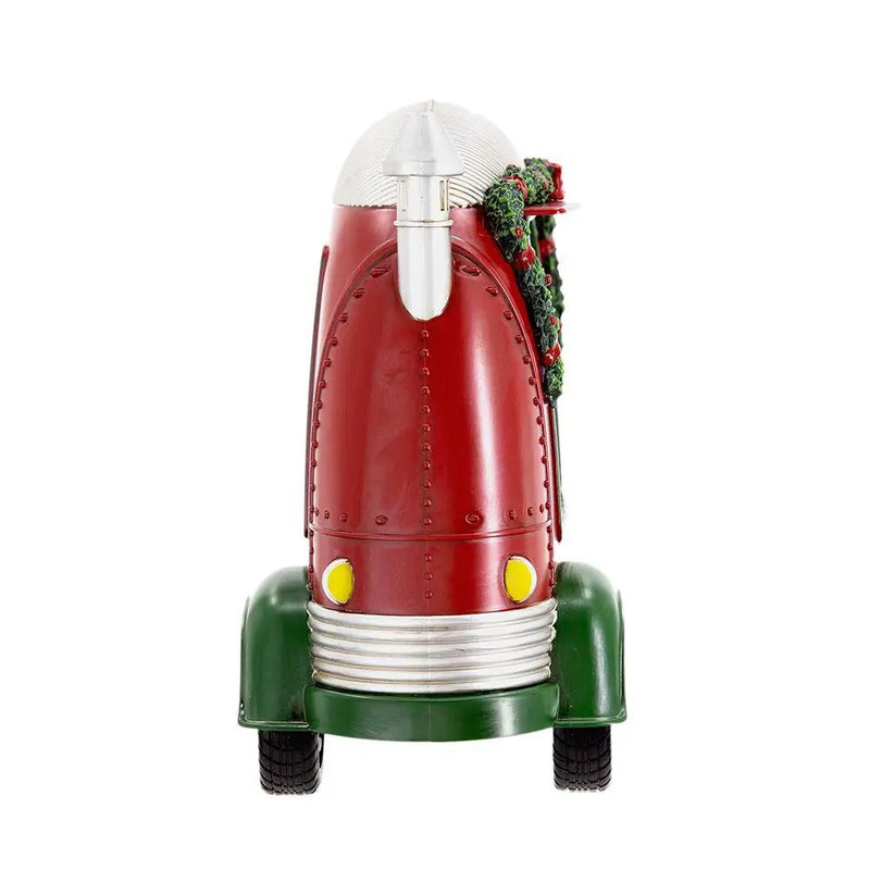 Christmas Plastic / Resin Camper With Mr & Mrs Santa Tea Time LED / Water Spinning / 2 Way Switch, 3*AA Required - Red by HouseOfZazla