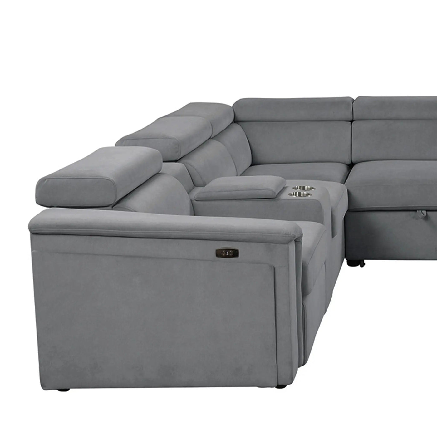 Harvey - Power Recliner Sleeper Sectional by HouseOfZazla