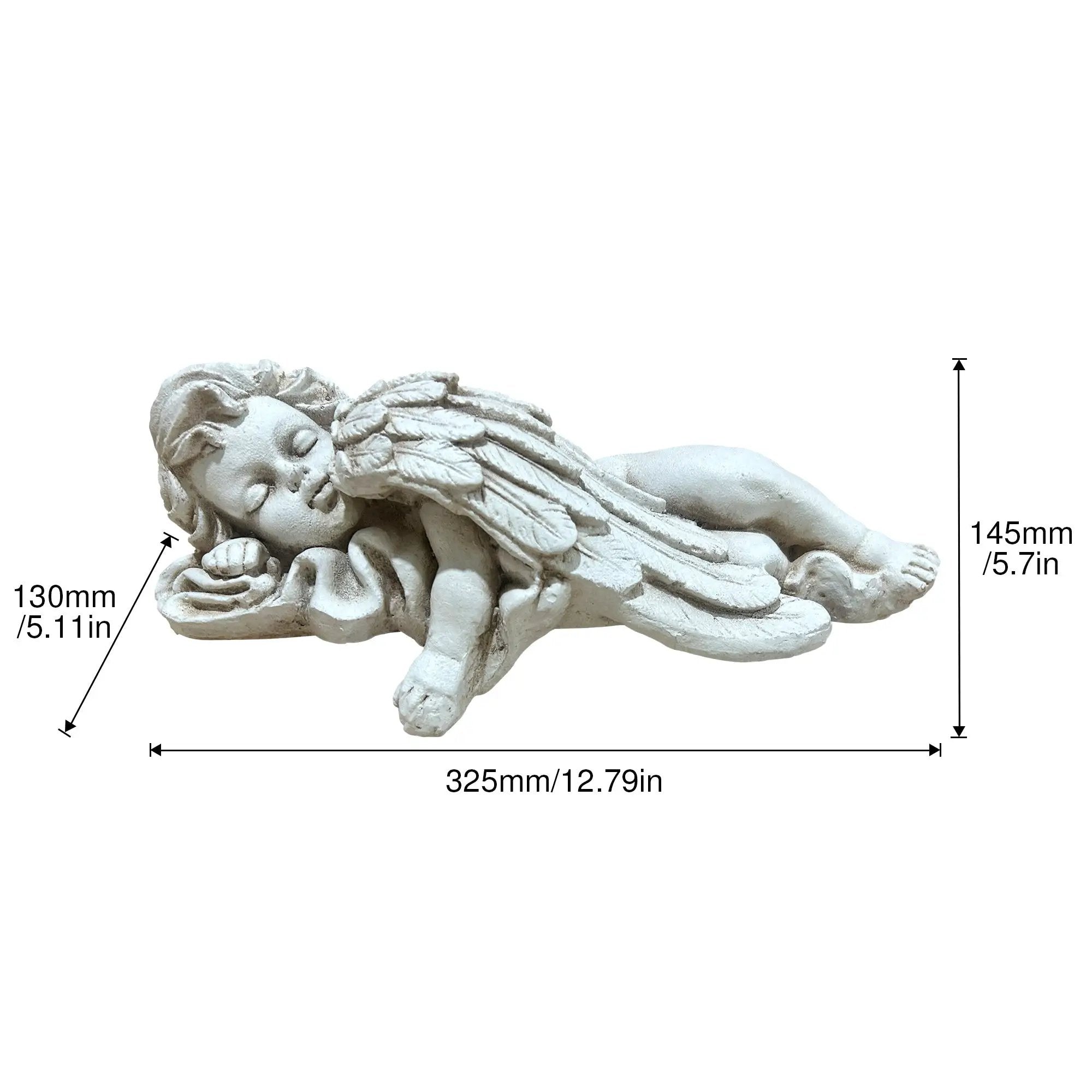 Magnesium Oxide Lying Angel Statue by HouseOfZazla