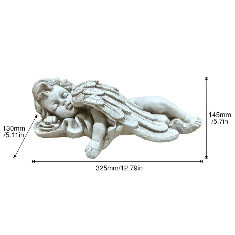 Magnesium Oxide Lying Angel Statue by HouseOfZazla
