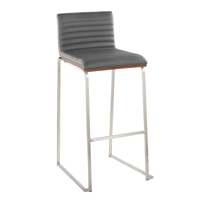 Mason Mara - Contemporary Fixed Height Barstool (Set of 2) by HouseOfZazla