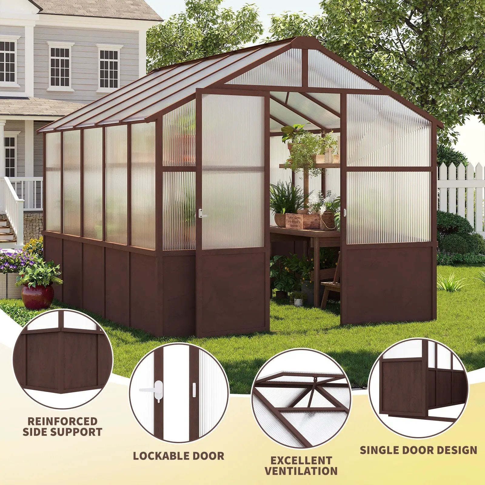 8x10 FT Greenhouse Kit by HouseOfZazla