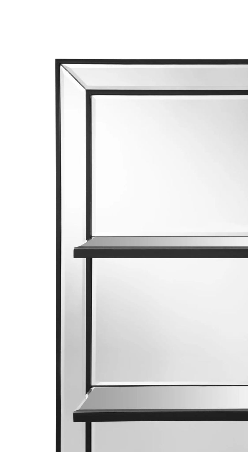 Oriel 24 x 47 Inch Rectangular 3-Shelf Wall Mirror Silver by Unique Piece Furniture
