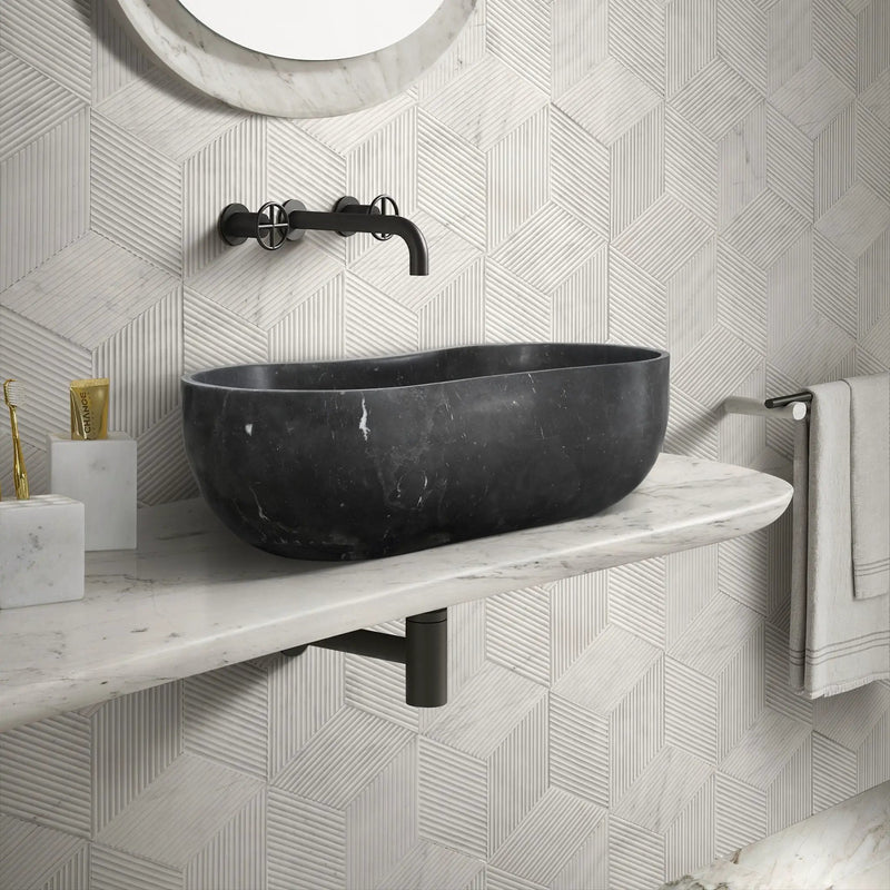 Bathroom Vessel Sink With Wavy Design by HouseOfZazla
