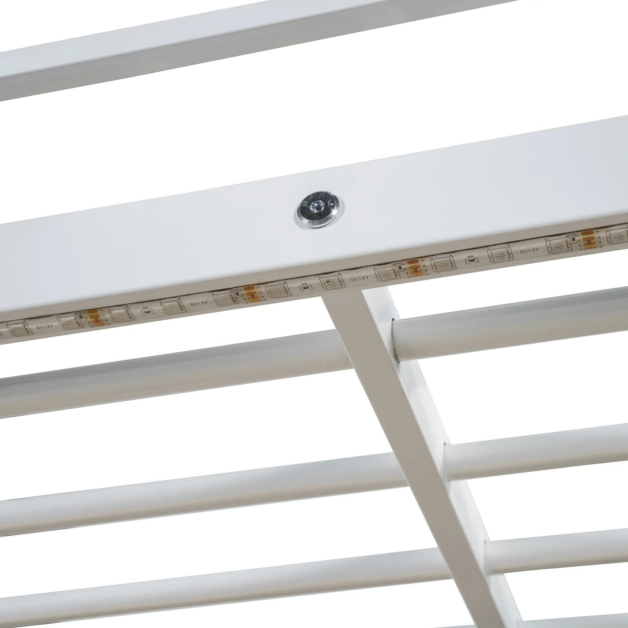 Loft Bed With Desk, Shelves, Power Outlet, LED Light And Wardrobe by HouseOfZazla
