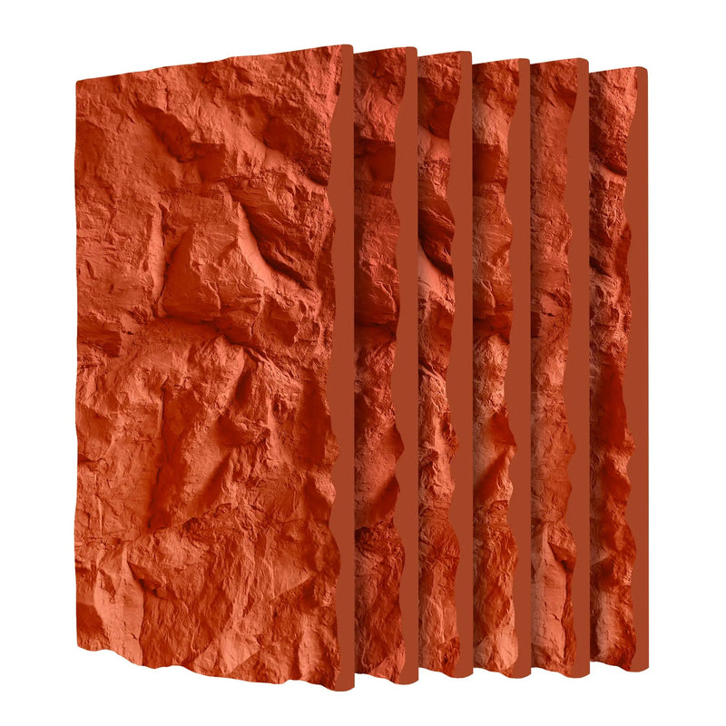 3D Faux Stone Wall Panels - Set of 6 by HouseOfZazla