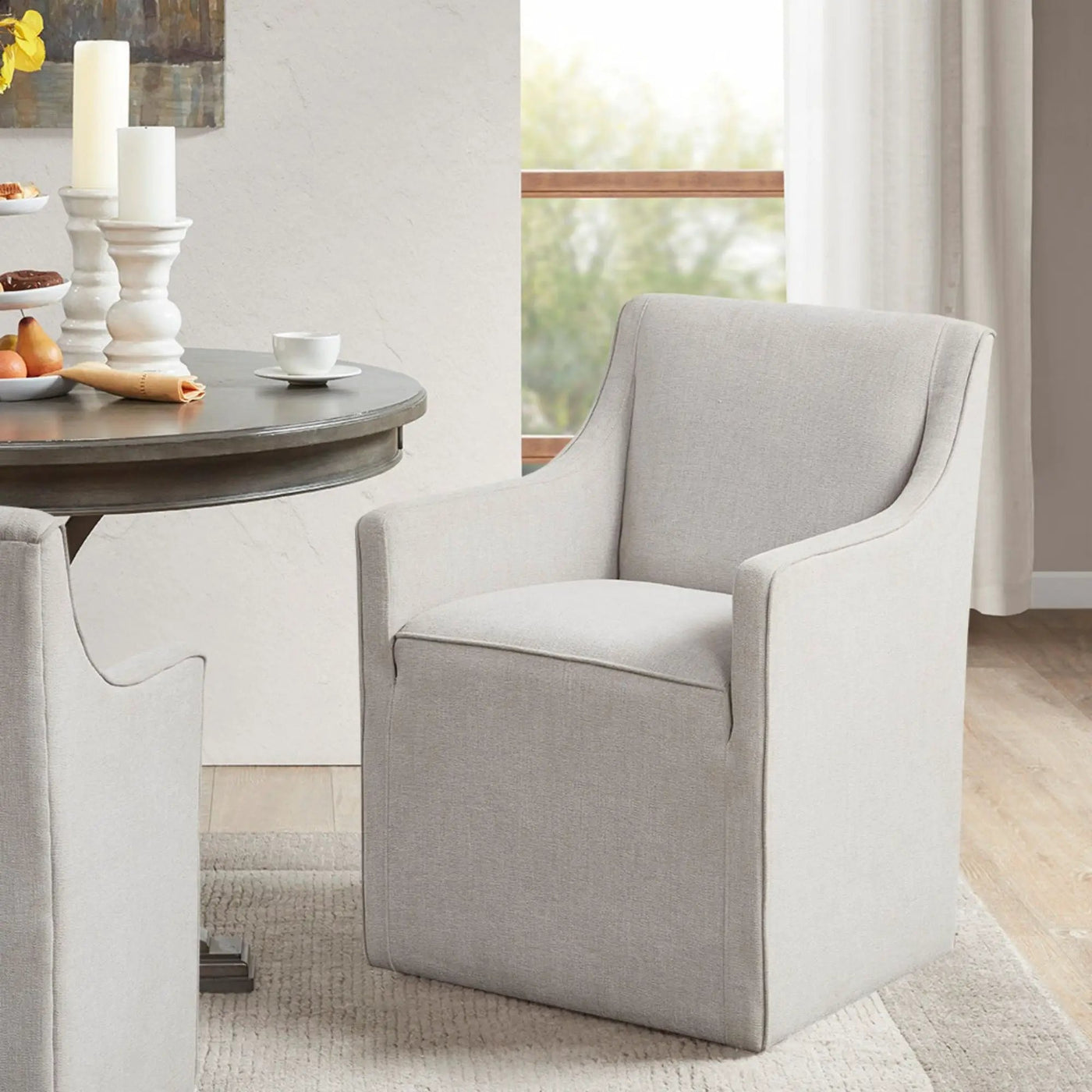 Traditional Skirted Dining Arm Chair by HouseOfZazla