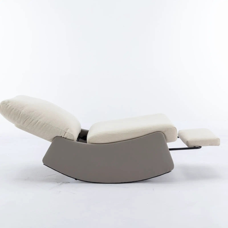 Modern Rocking Chair Recliner, Comfy Rocker Nursery Chair With Footrest, Accent Reading Chair, Upholstered Lounge Chair For Relaxing, Resting, Soft Padded Rocker For Indoor Living Room Bedroom by Unique Piece Furniture