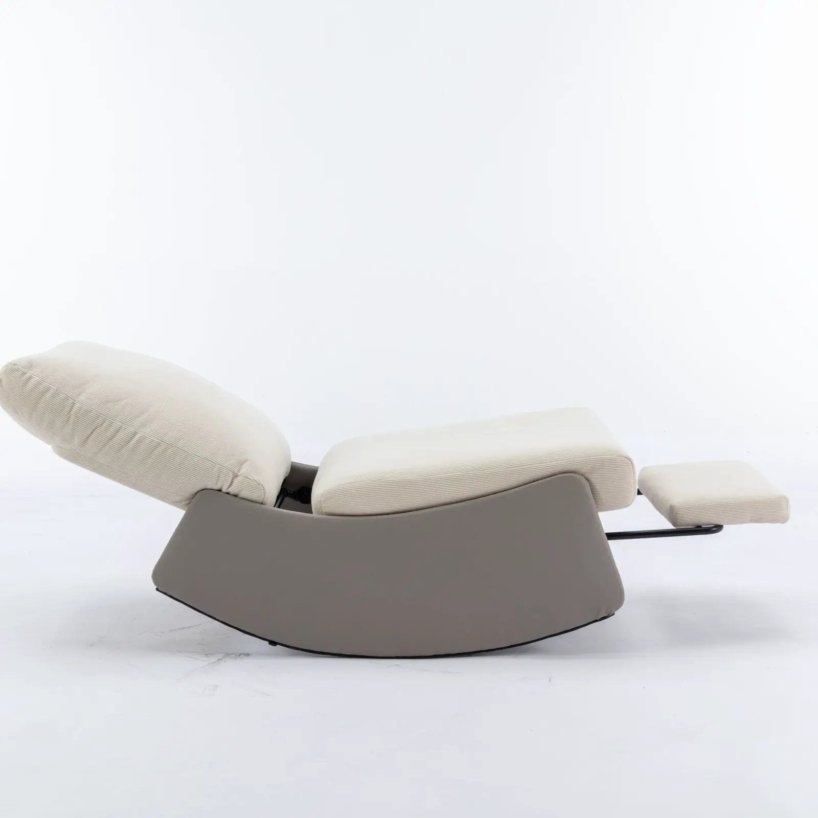 Modern Rocking Chair Recliner, Comfy Rocker Nursery Chair With Footrest, Accent Reading Chair, Upholstered Lounge Chair For Relaxing, Resting, Soft Padded Rocker For Indoor Living Room Bedroom by HouseOfZazla