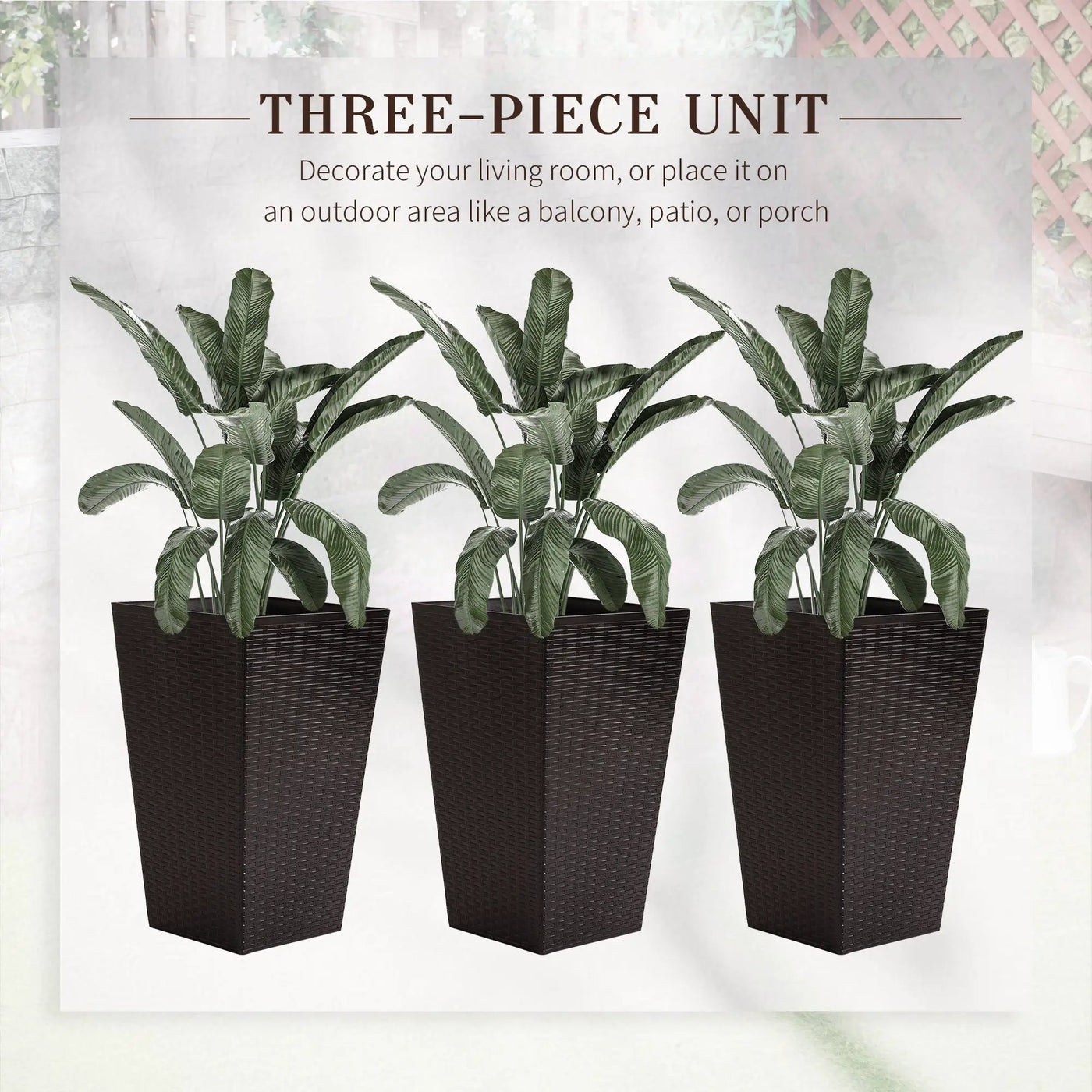 Outsunny Set of 3 Tall Planters by HouseOfZazla