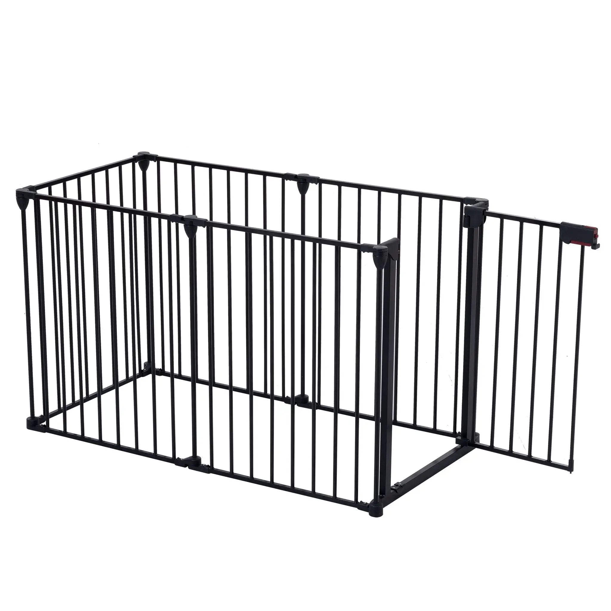 Adjustable Safety Gate Play Yard Metal Doorways Fireplace Fence Christmas Tree Fence Gate For House Stairs Gate Prohibited Area Fence by HouseOfZazla
