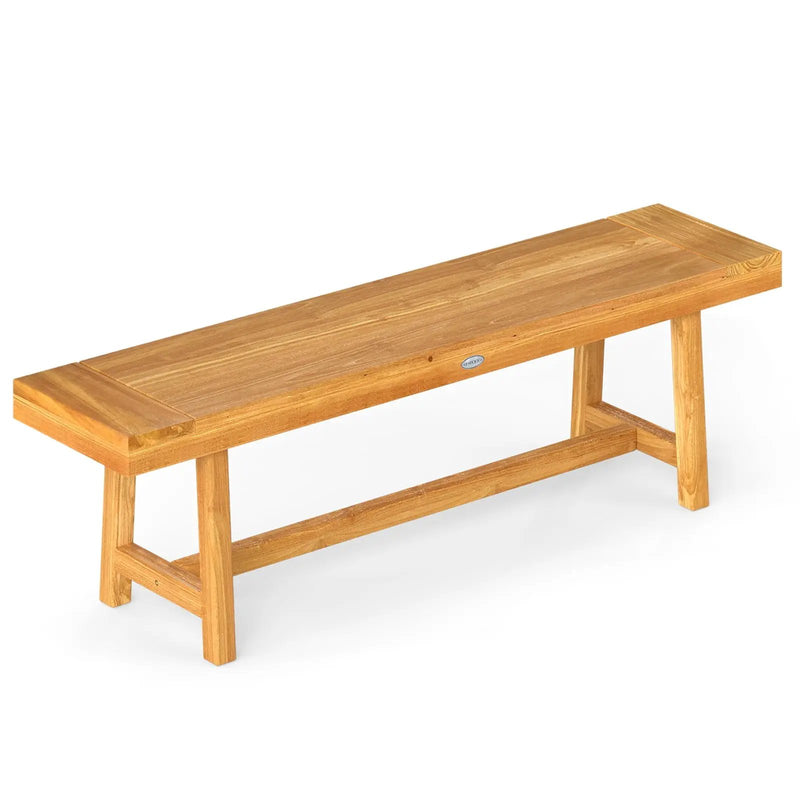 63 Inch Solid Wood Bench for up to 3 People by DirectDeals