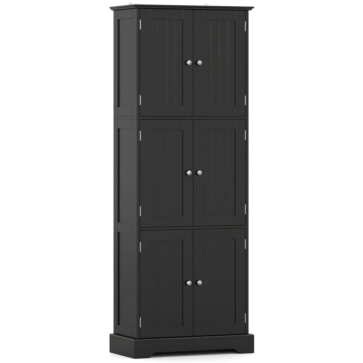 63-Inch Tall Bathroom Storage Cabinet with 6 Doors by DirectDeals