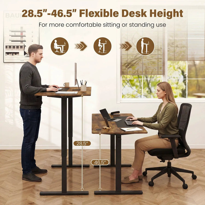Electric Standing Desk 63x24 Inch with Memory Presets by DirectDeals