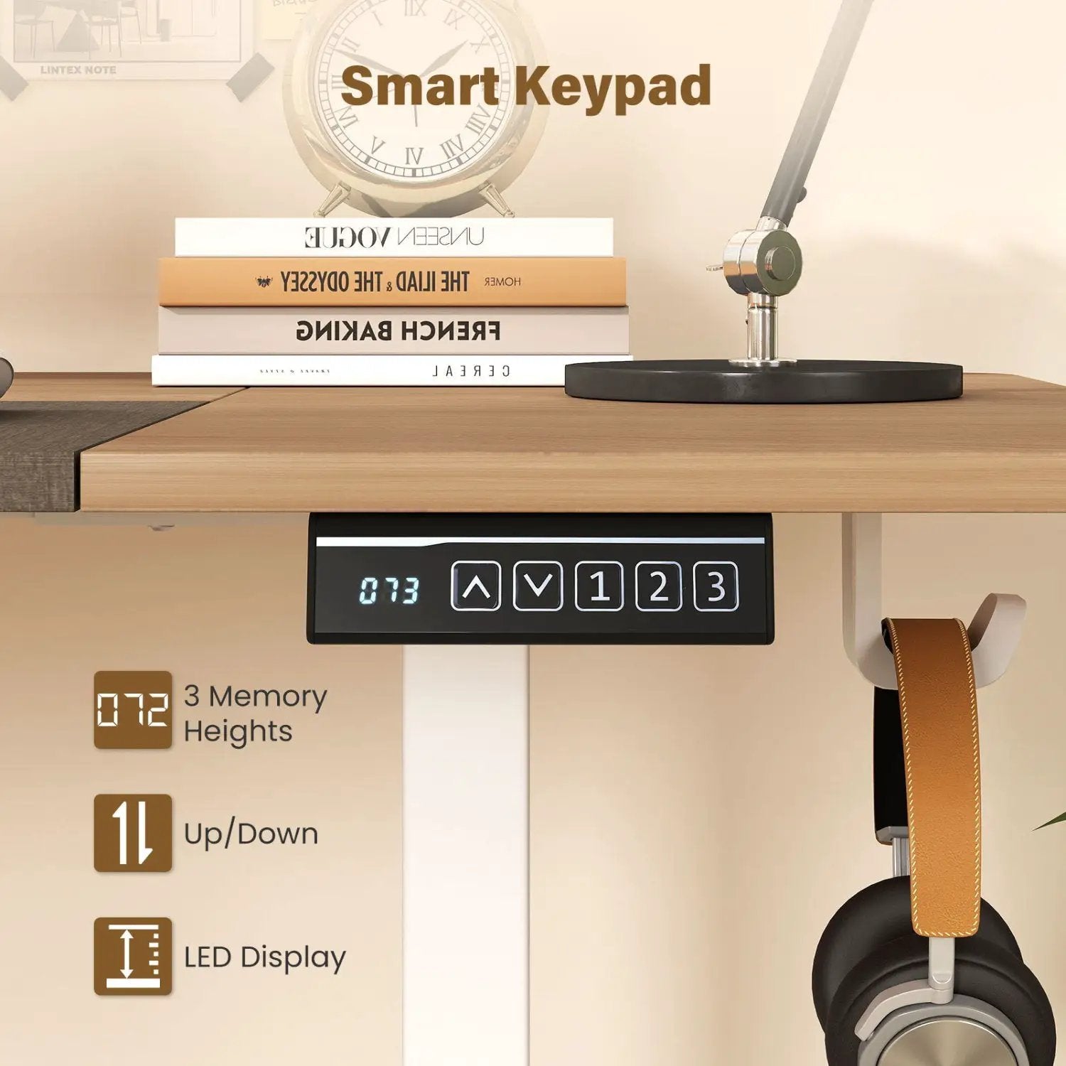 Electric Standing Desk 63x24 Inch with Memory Presets by DirectDeals