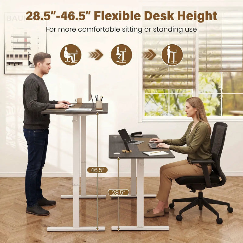 Electric Standing Desk 63x24 Inch with Memory Presets by DirectDeals