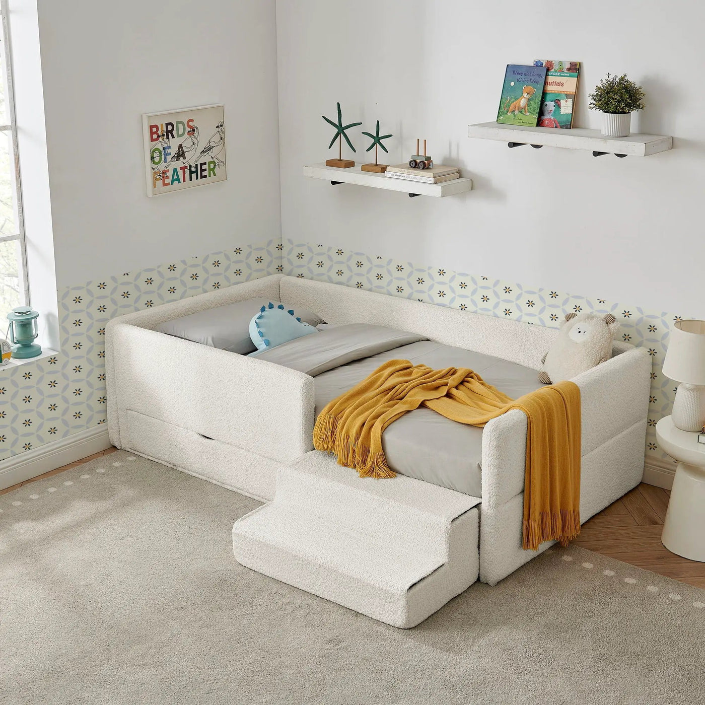 Safe Kids Bed With Guardrails And Storage by Unique Piece Furniture