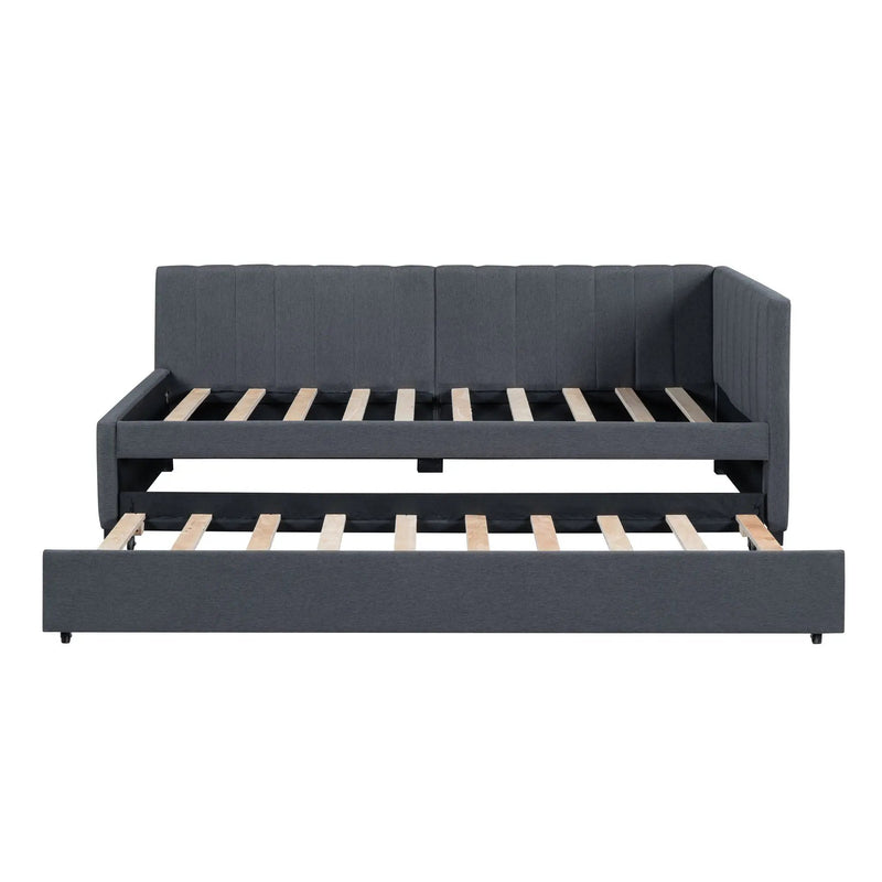 Upholstered Daybed, Sofa Bed Frame, No Box Spring Needed