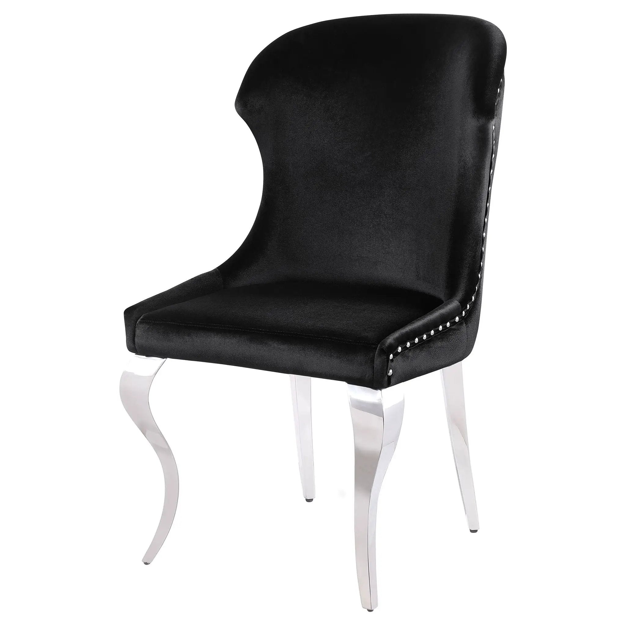 Cheyanne Upholstered Dining Side Chair Black (Set of 2) by Unique Piece Furniture