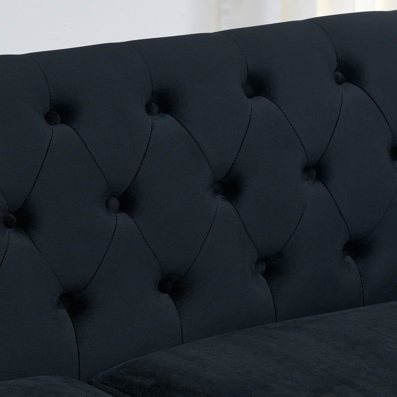 Modern Chesterfield Sofa With Tufted Backrest For Living Room by HouseOfZazla