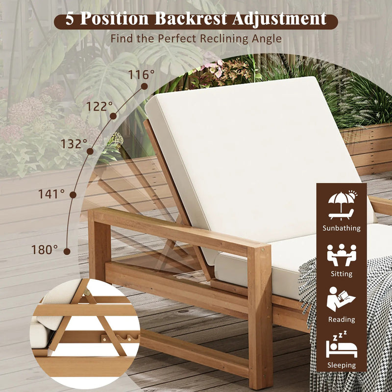 TREXM Outdoor Lounge Chairs Set of 2 by HouseOfZazla