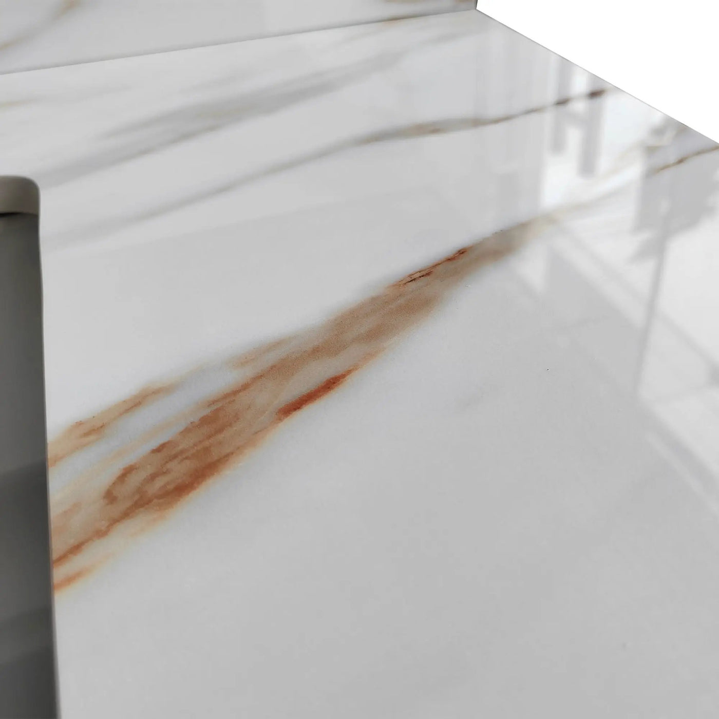 Vanity Top With Undermount Sink And Backsplash, Sintered Stone by HouseOfZazla