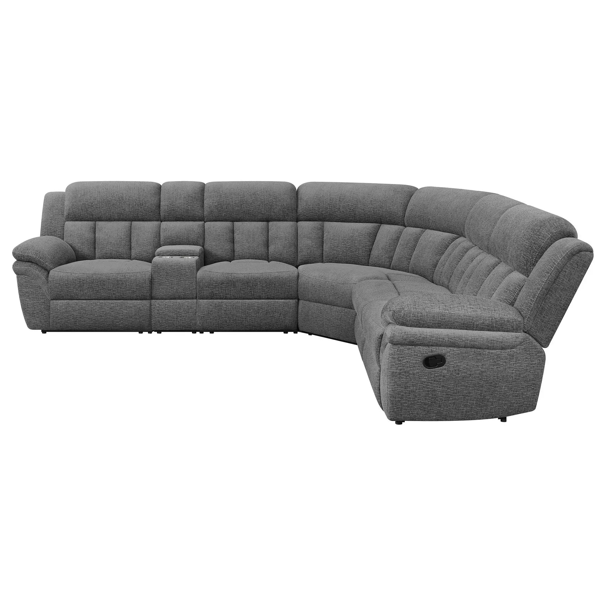 Bahrain 6-piece Modular Reclining Sectional Sofa Charcoal by Unique Piece Furniture