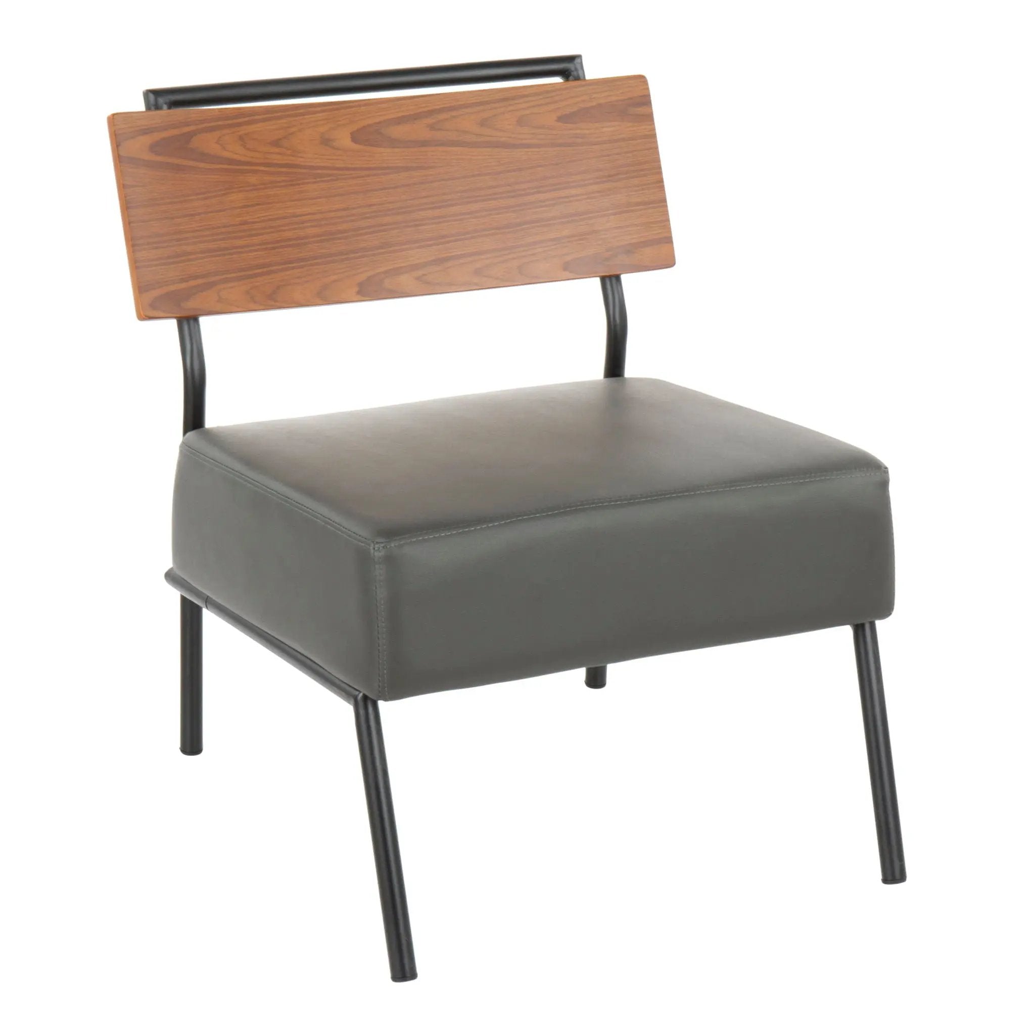 Fiji - Contemporary Chair - Gray / Walnut by HouseOfZazla