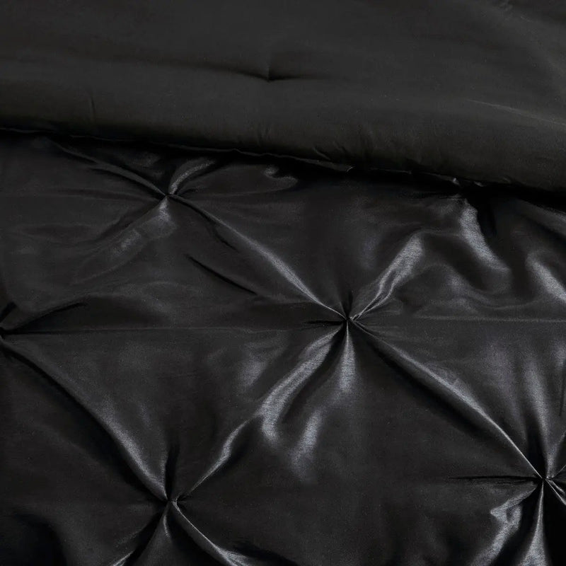 7 Piece Tufted Comforter Set Black King by HouseOfZazla
