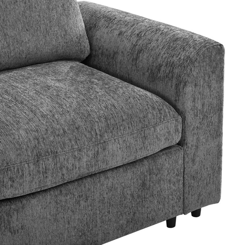 U-Style 130.3" Modular Sectional Sofa, 4-Seater by HouseOfZazla