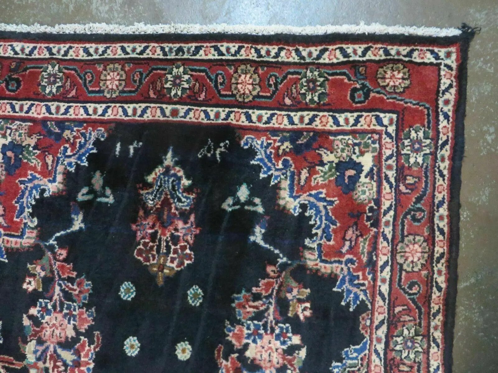 Persian Runner Rug 4x11, Navy Blue Antique Lilihan Runner by Jewel Rugs