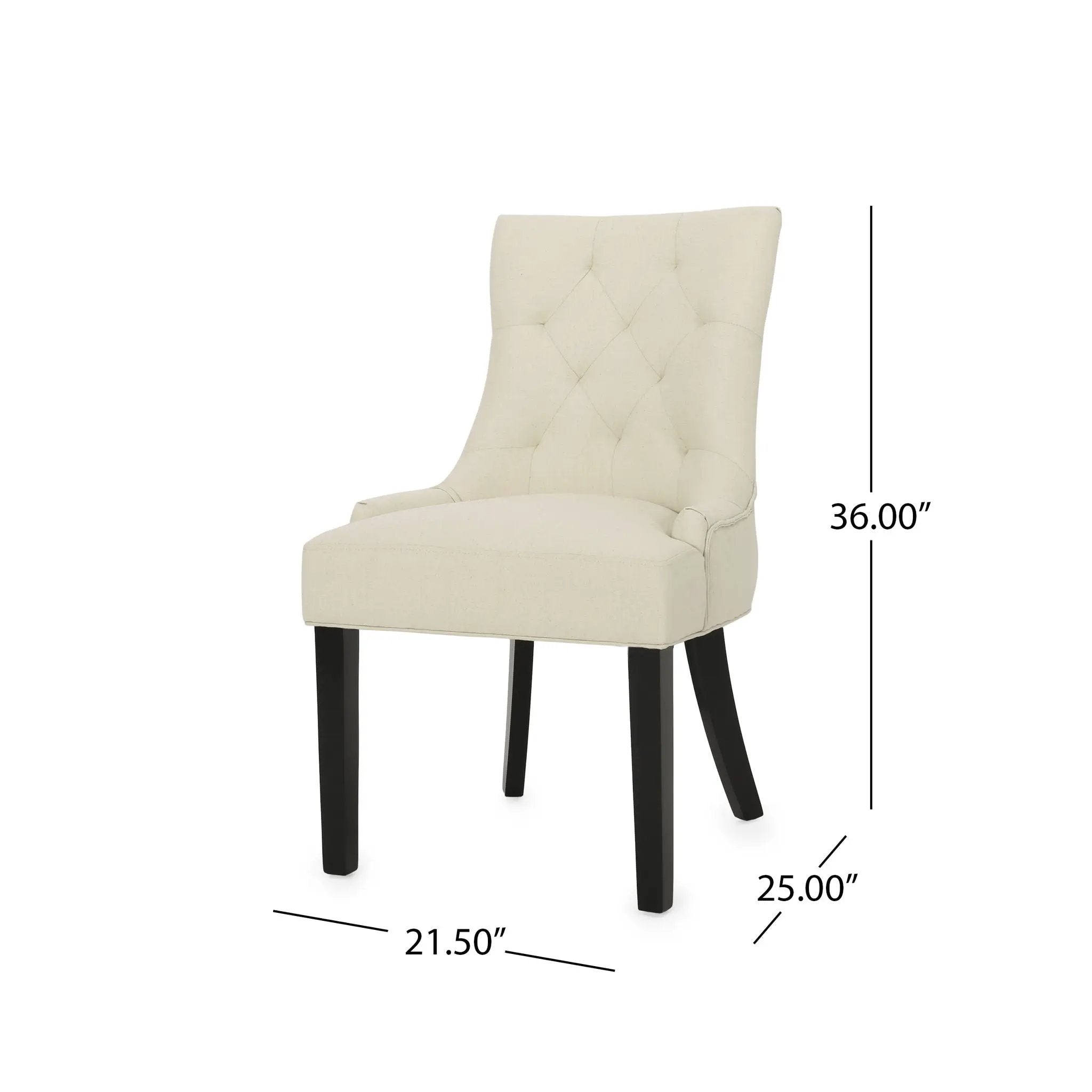 Cheney Contemporary Dining Chair Tufted Upholstery (Set of 2) by HouseOfZazla