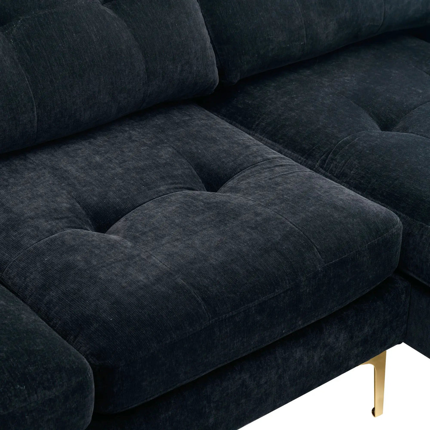 Modern L - Shape Convertible Sectional Sofa With Movable Ottoman by HouseOfZazla