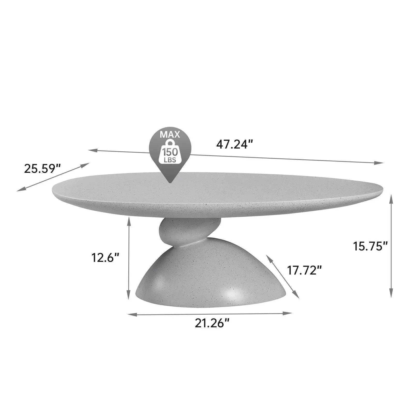 Lucky Stone Shaped Table by Unique Piece Furniture