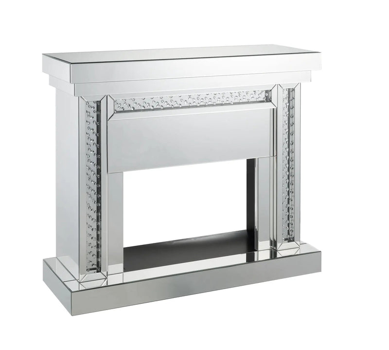 Nysa Mirrored & Faux Crystals Fireplace by HouseOfZazla
