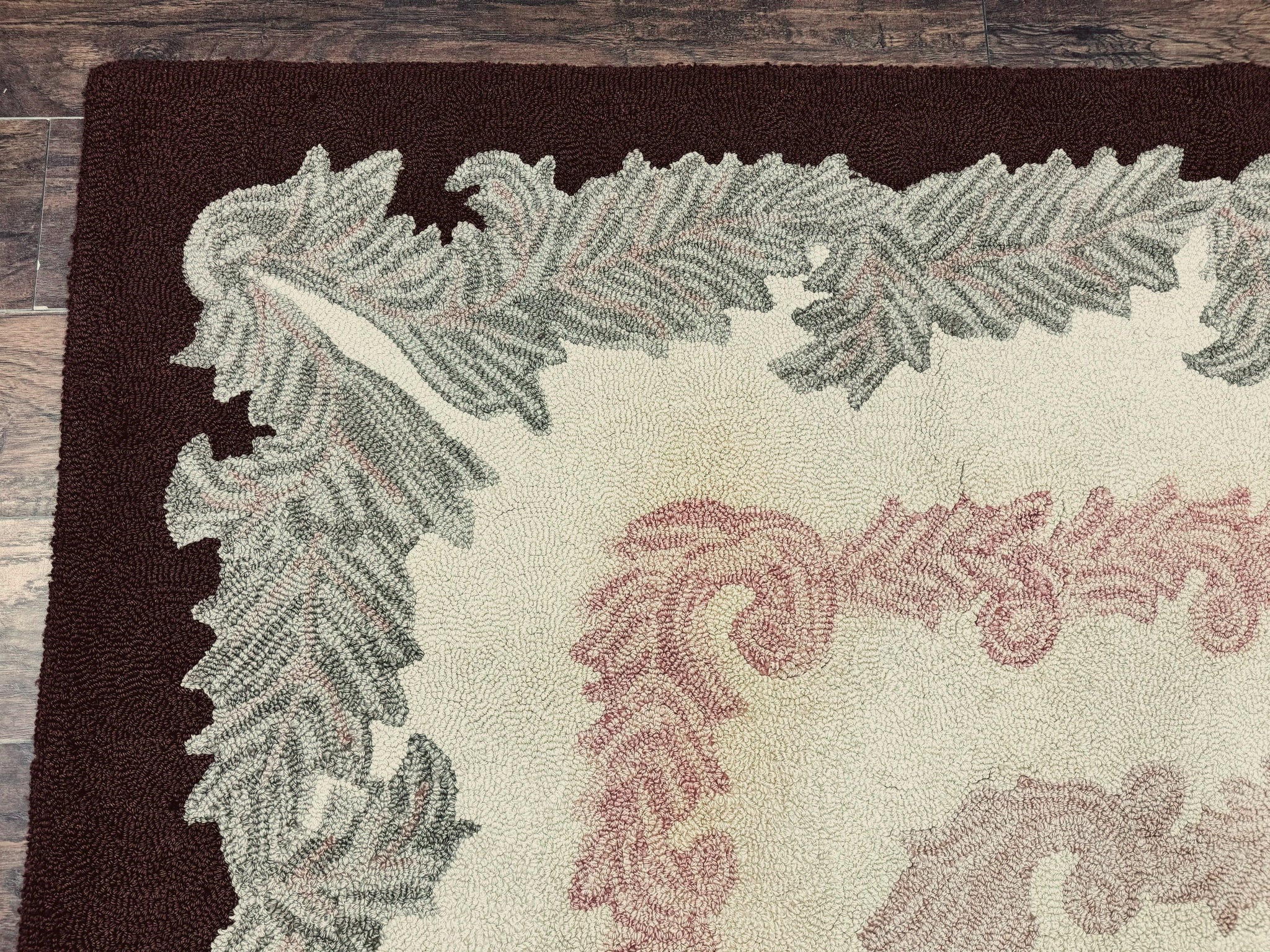 American Hand Hooked Rug 9x12, Vintage Aubusson Carpet, Wool by Jewel Rugs