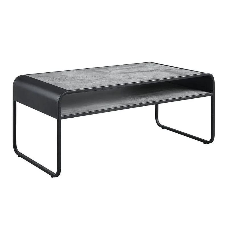 Raziela - Coffee Table - Concrete Gray & Black by Unique Piece Furniture